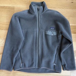 Patagonia Grey Synchilla Full Zip Fleece, Size Men’s XS (fits Women’s S/M)